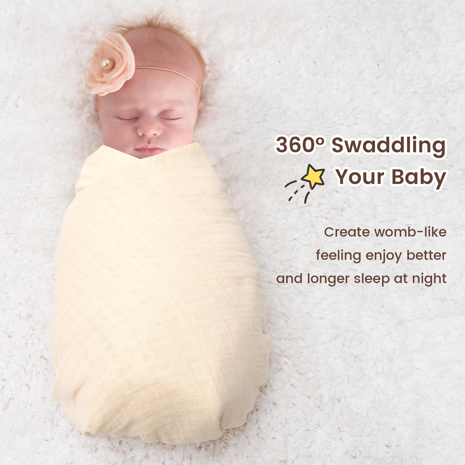 david's kids muslin swaddle blanket close-up cotton weave shows soft texture