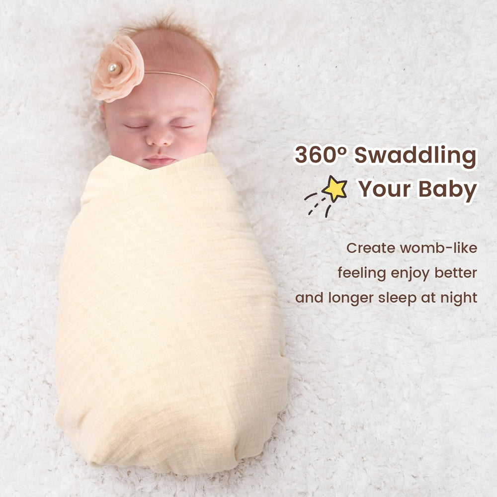 david's kids muslin swaddle blanket close-up cotton weave shows soft texture