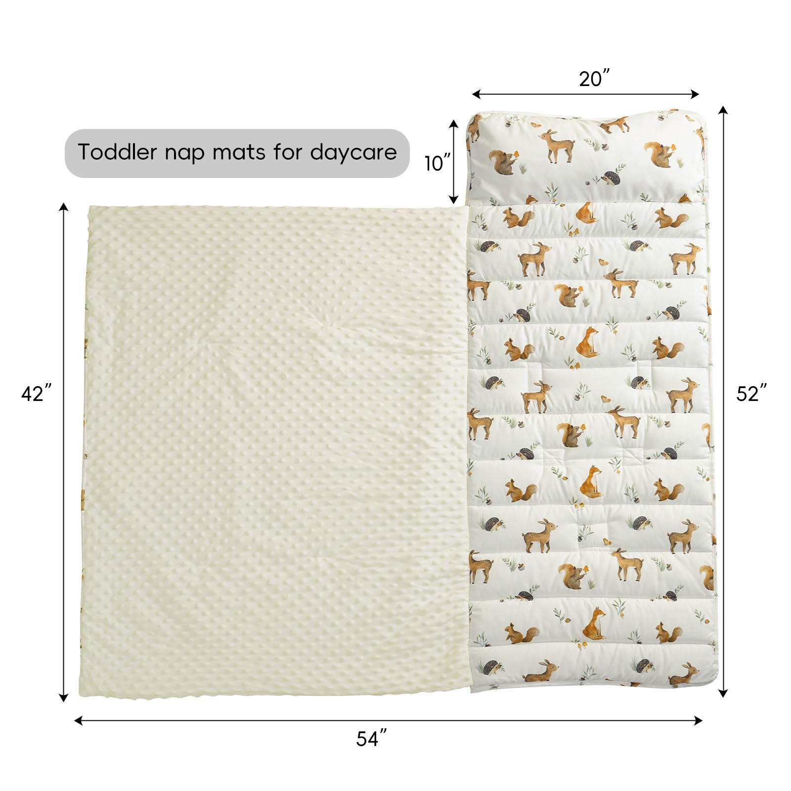 David's Kids nap mat in use at preschool shows roll-up design.