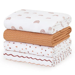 David's Kids rainbow swaddle blanket close-up texture showing soft cotton for gentle wrapping