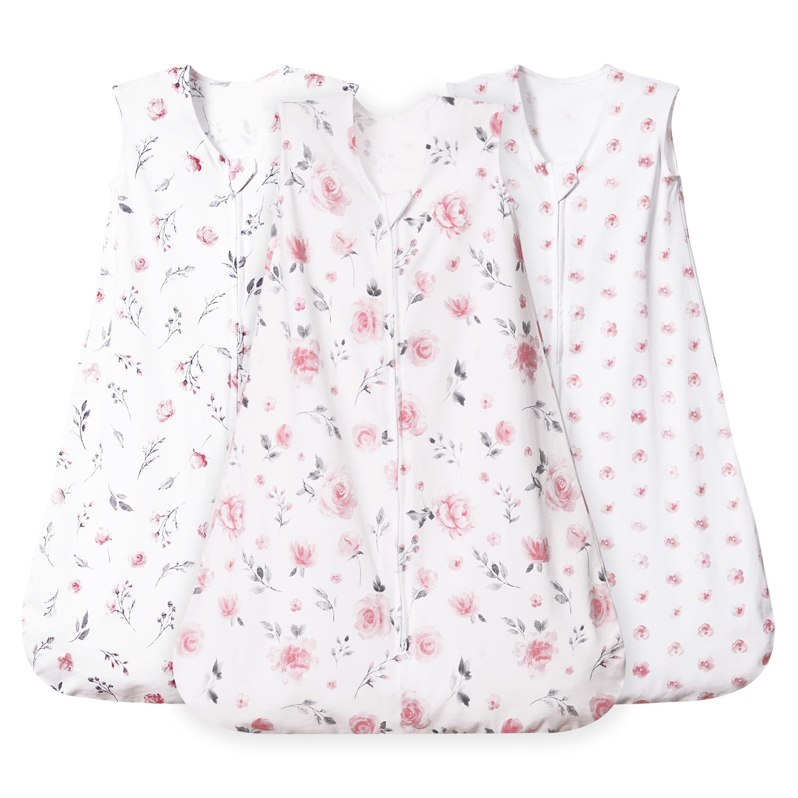 David's Kids sleep sack front view highlights plush 100% cotton softness for sensitive skin.