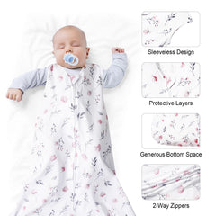 David's Kids sleep sack with 2-way zipper enables quick diaper changes.