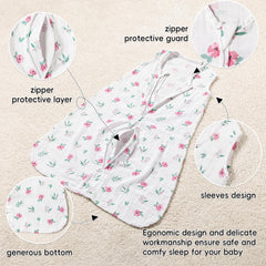 David's Kids sleeveless sleep sack design allows arm movement