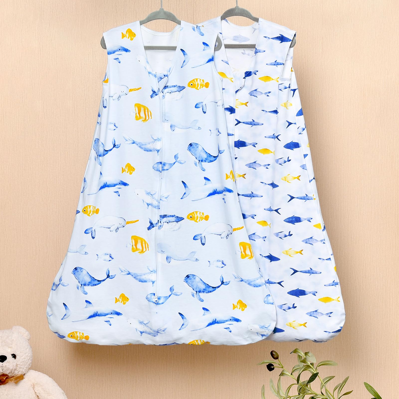 David's Kids sleep sack legroom design enables unrestricted kicking and comfortable positioning.