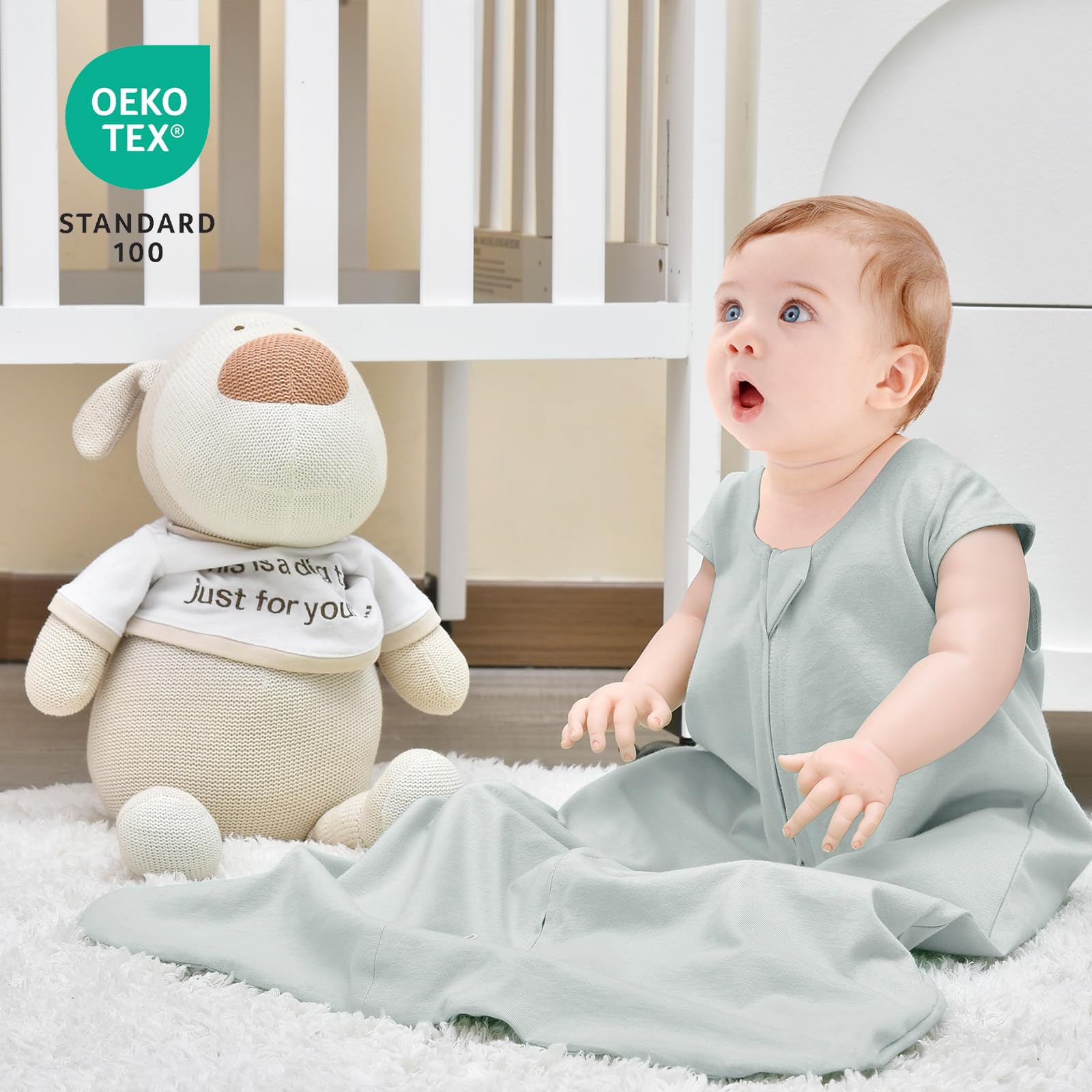Roomy bottom space allows natural leg movement as baby grows.