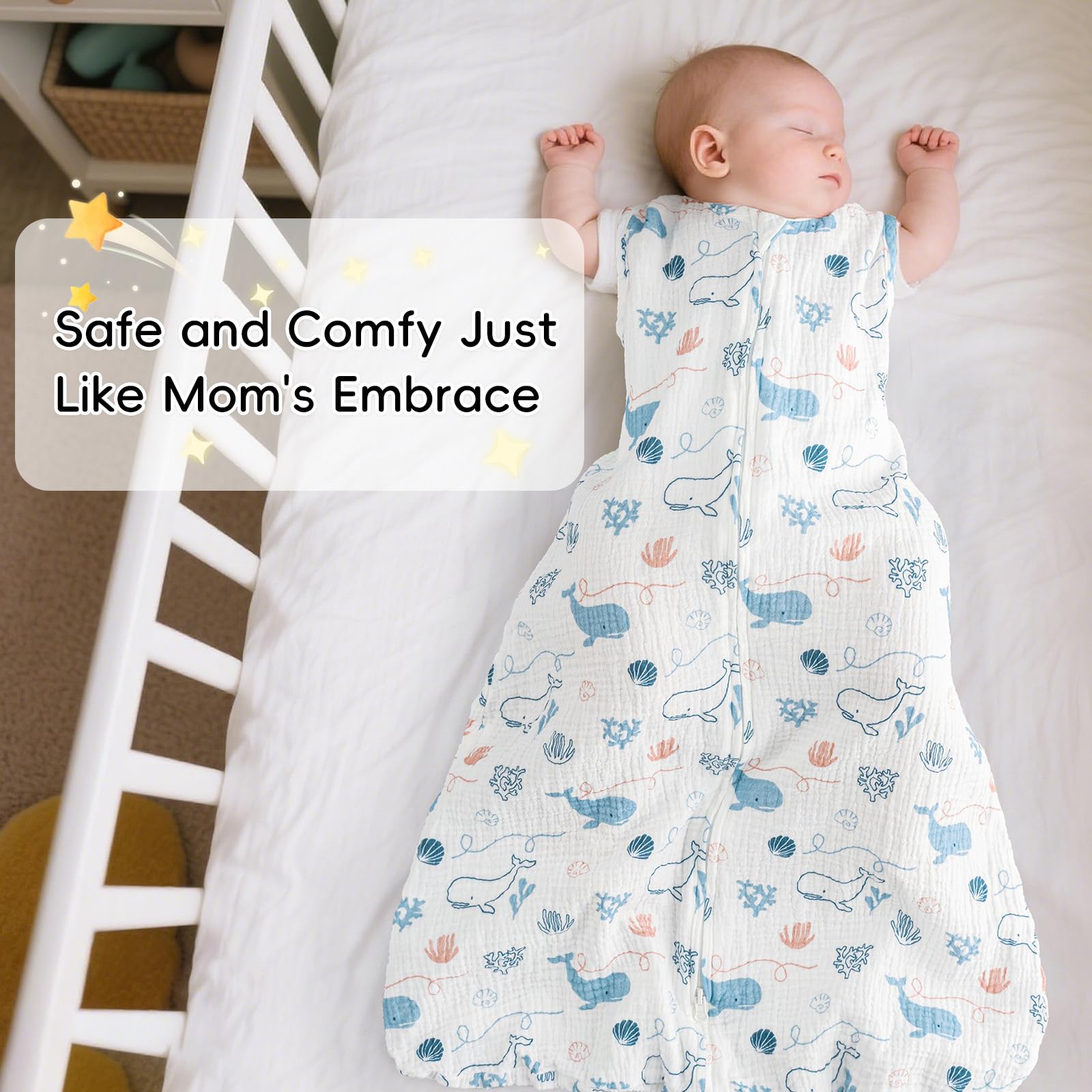 David's Kids sleep sack roomy design with legroom for kicking