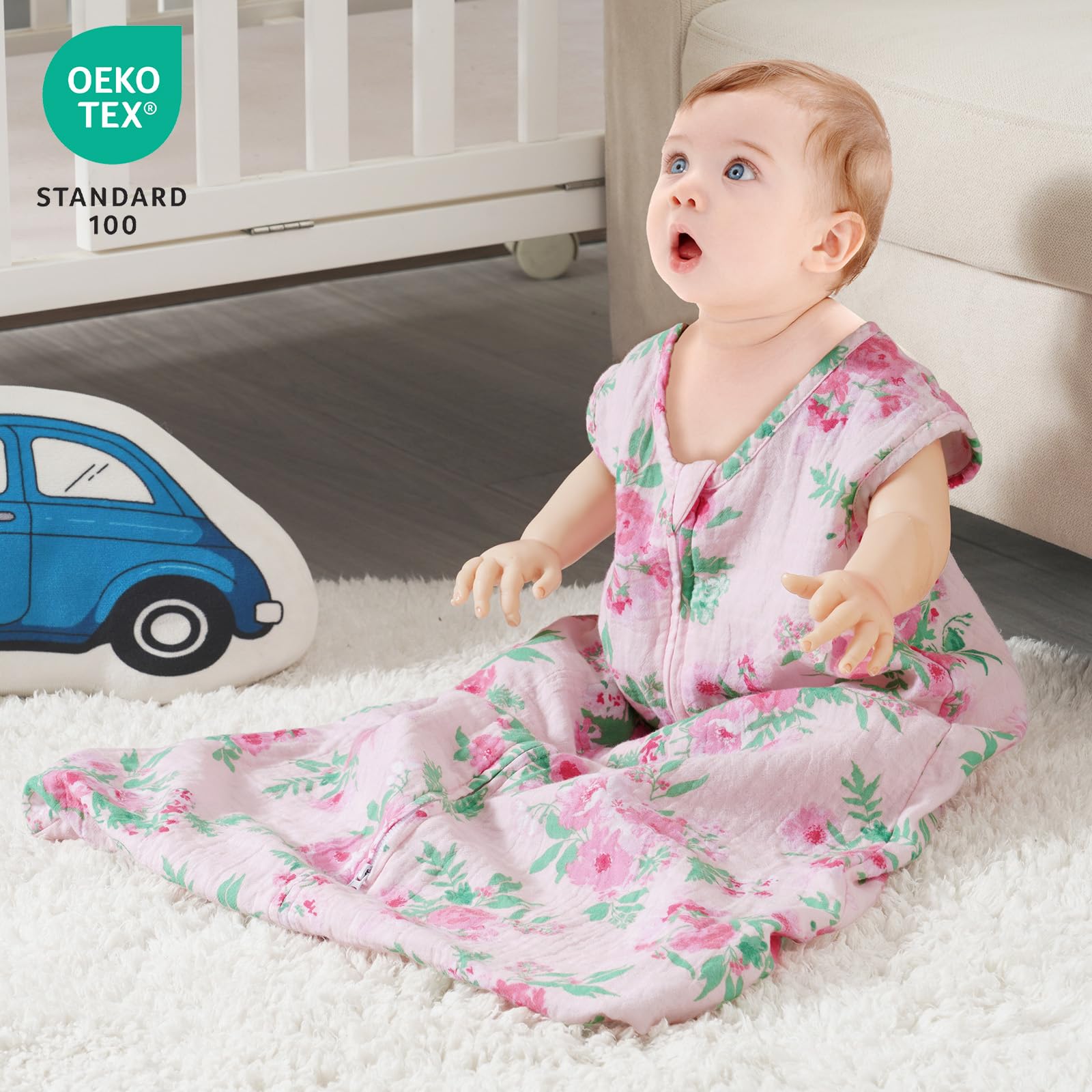 David's Kids sleep sack includes zipper protection to prevent scratches