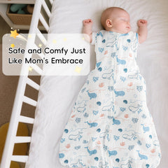 David's Kids sleeveless design enables arm mobility for easier rolling and sleep.