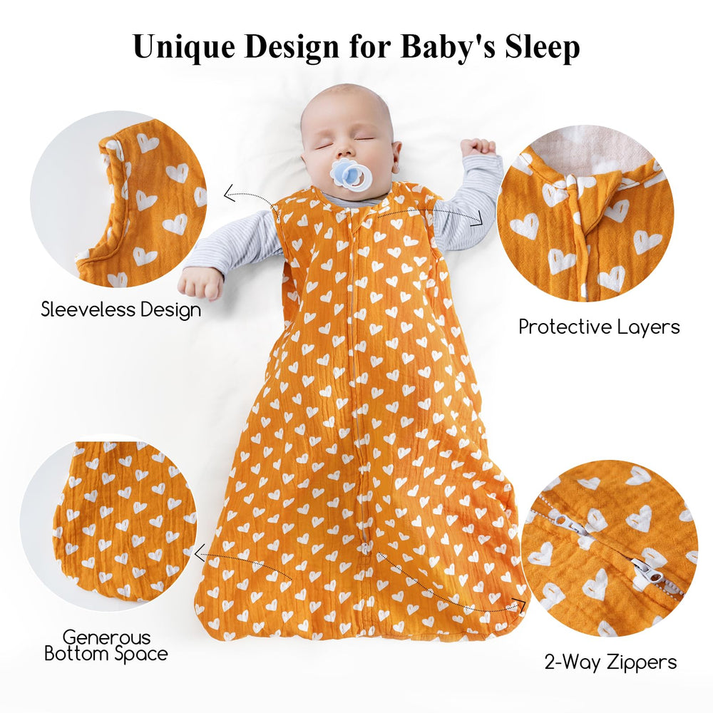 David's Kids sleeveless design allows arm movement and easy rolling.