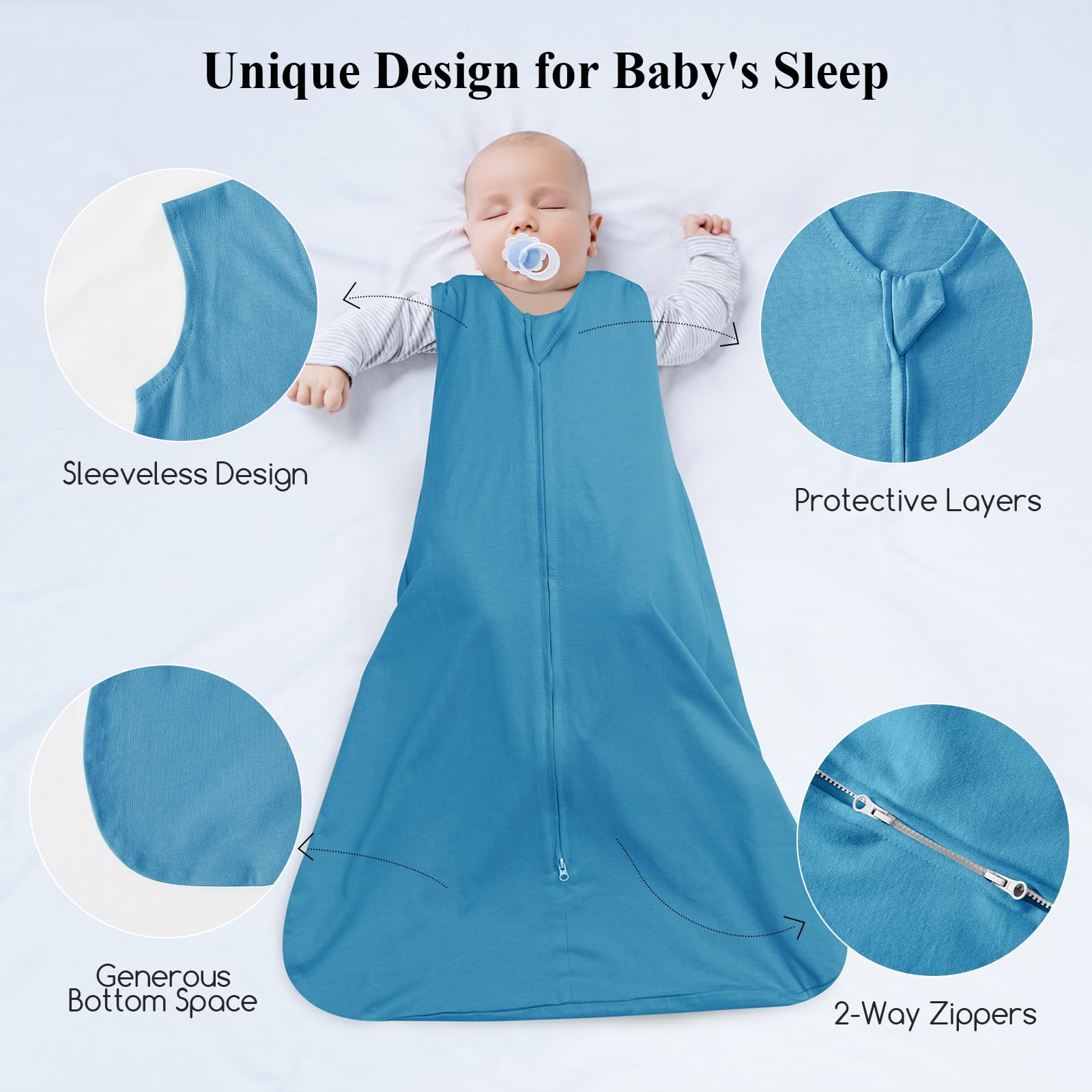 Two-pack sleep sacks from David's Kids for infants