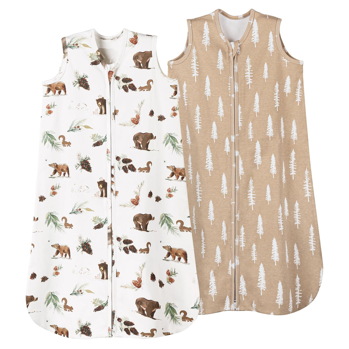 David's Kids Woodland Sleep Sack front view; cozy, breathable cotton for gentle nights.