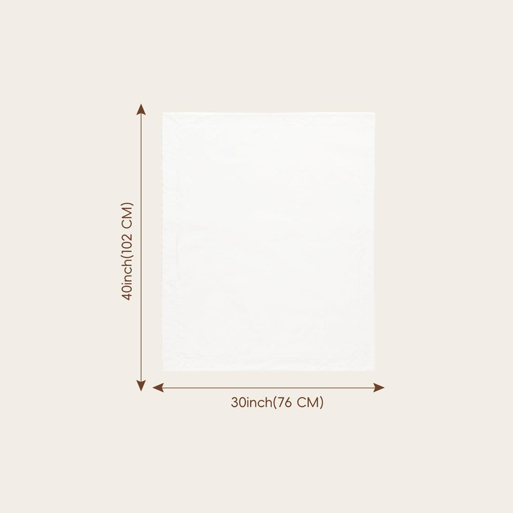 David's Kids white minky blanket matching any nursery decor