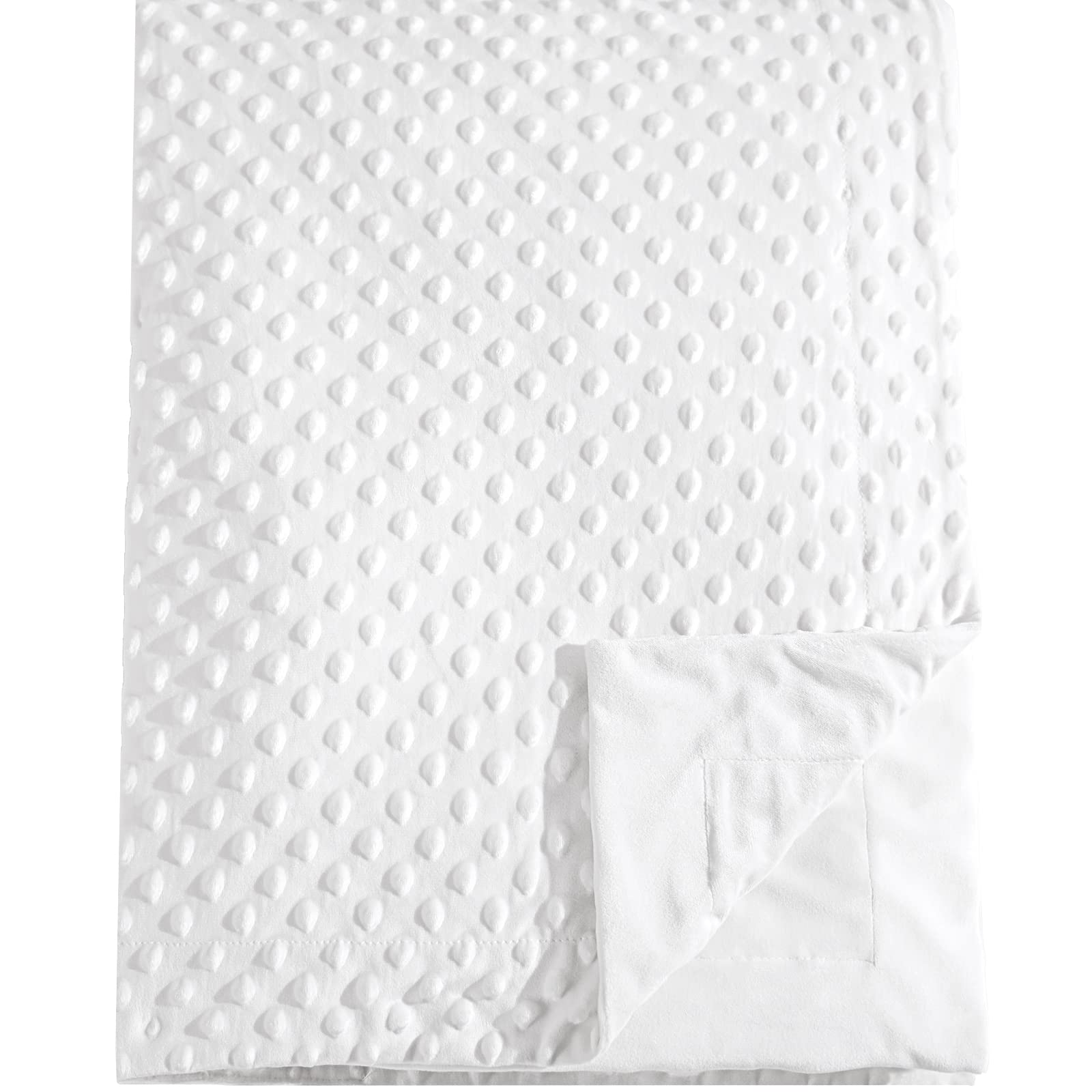 David's Kids micro fleece minky blanket with dotted texture for cozy visuals