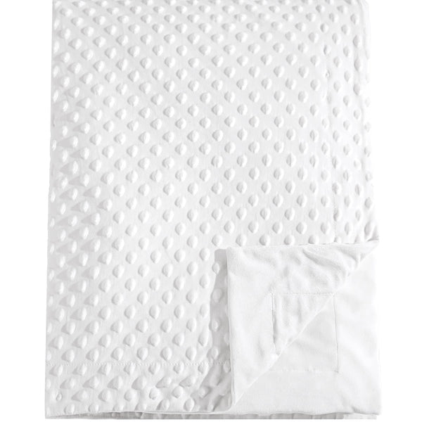 David's Kids micro fleece minky blanket with dotted texture for cozy visuals