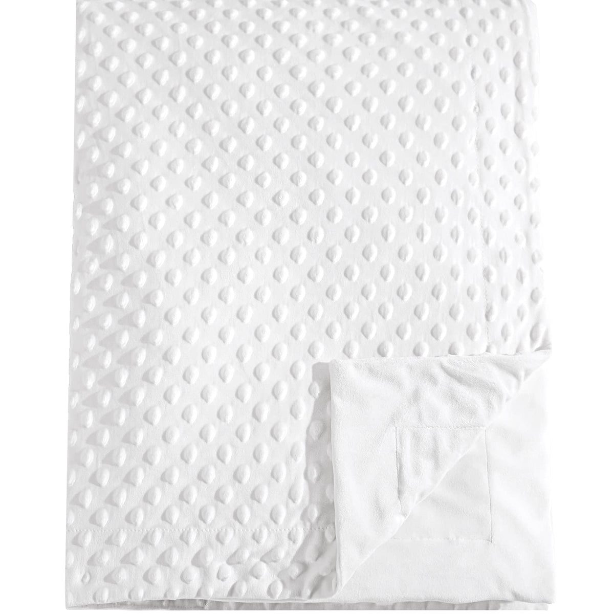 David's Kids micro fleece minky blanket with dotted texture for cozy visuals