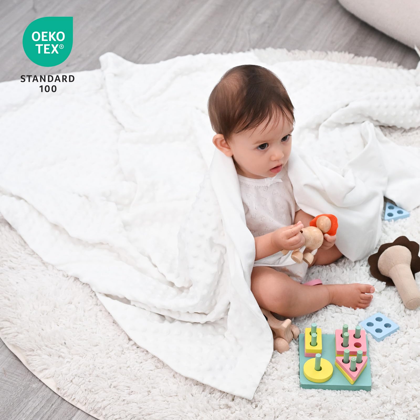David's Kids double-sided blanket showing soft fleece on front
