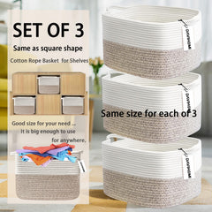 DAVIHOMI rectangular storage basket with bottom composite for sturdy shape