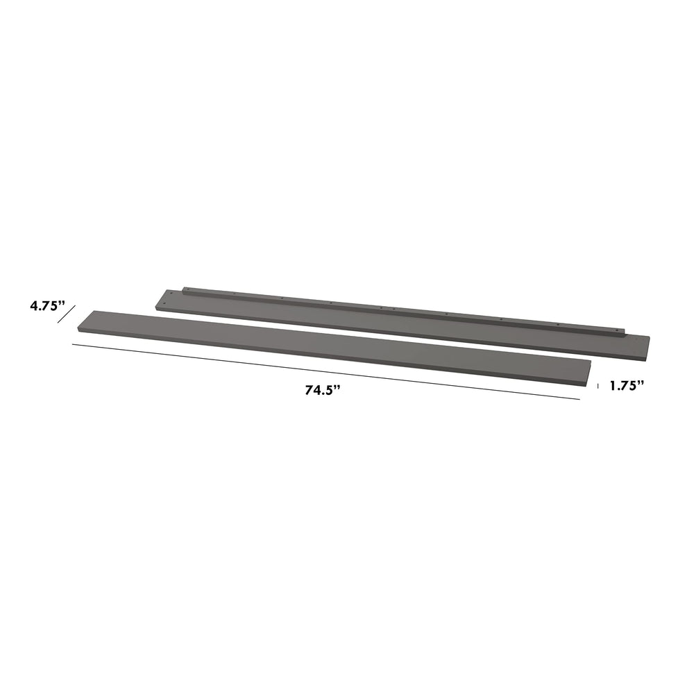DaVinci conversion kit full-to-twin with slate finish offers adaptable sleeping arrangements.