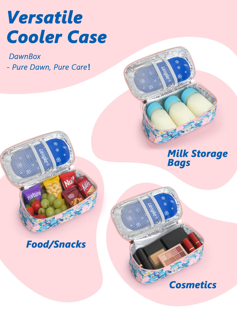 DawnBox BPA-free liner simplifies cleanup after milk spills.