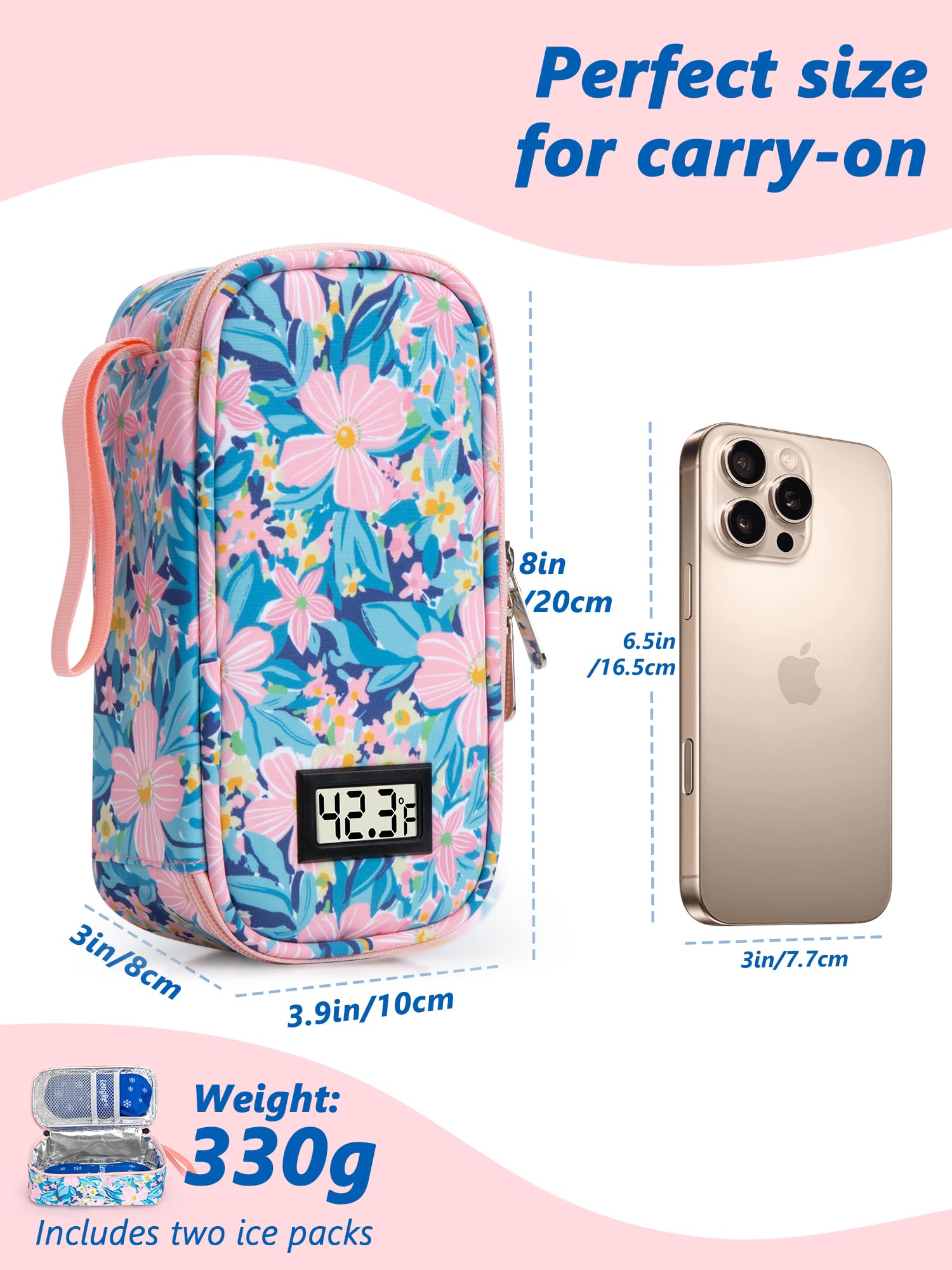 Stroller attachment keeps DawnBox accessible and hands-free.