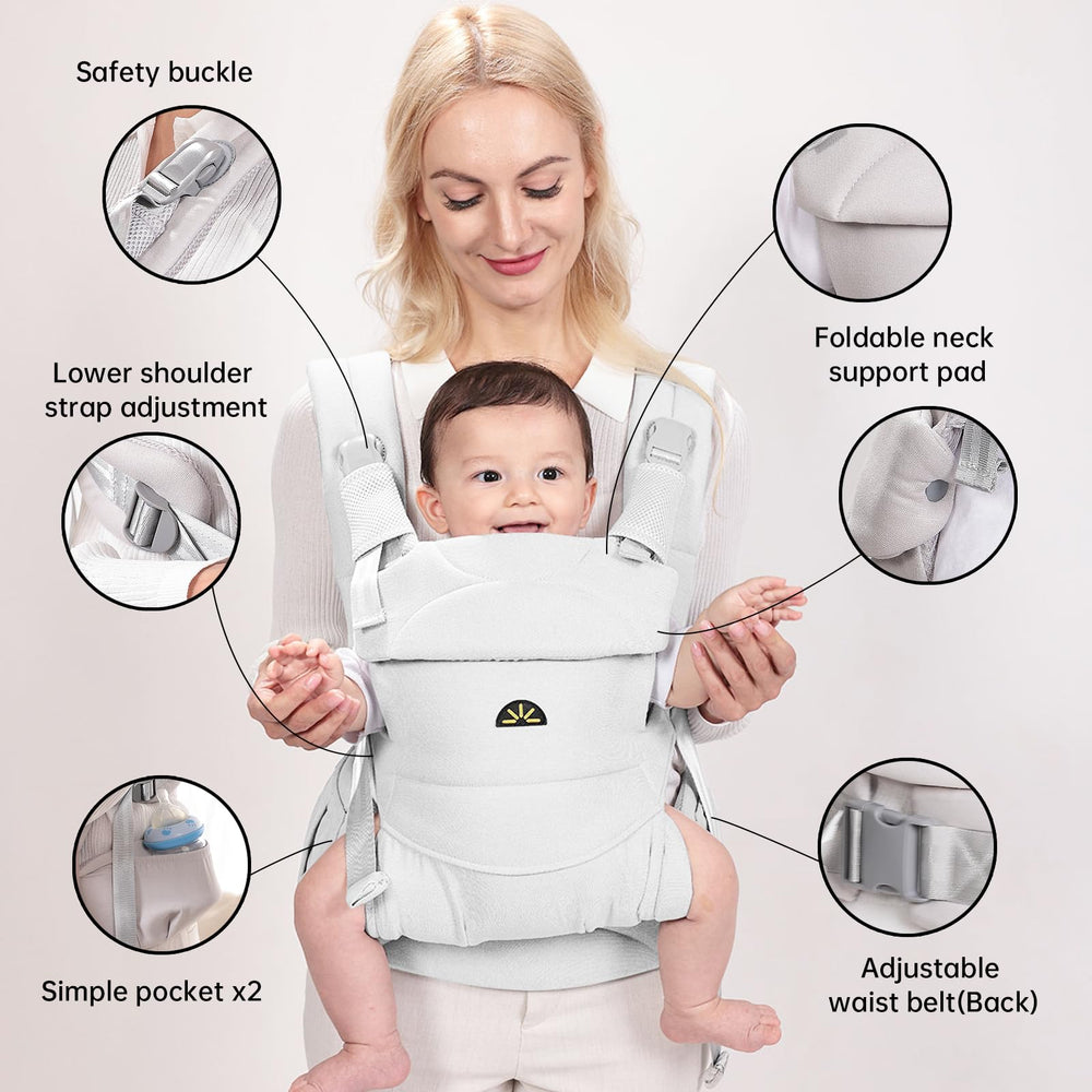 Dawnbud multiple carry positions let you switch between front and back carries.