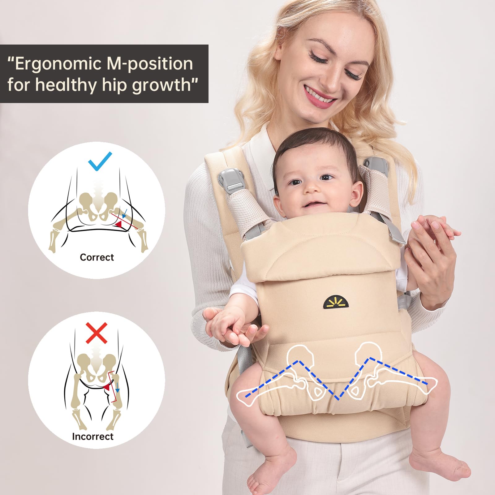 Dawnbud weightless carrier with 3D mesh panel for breathability