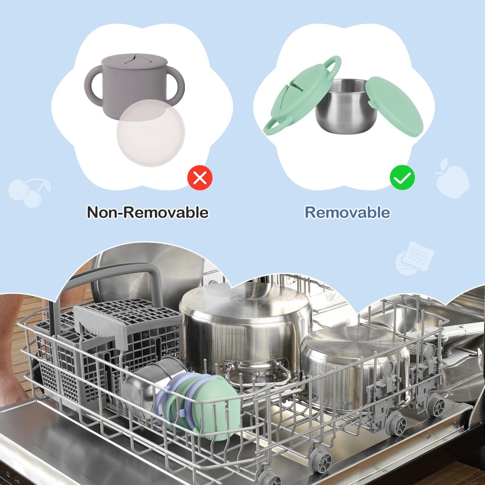 Daximo travel lid locks in freshness and prevents leaks during travel.