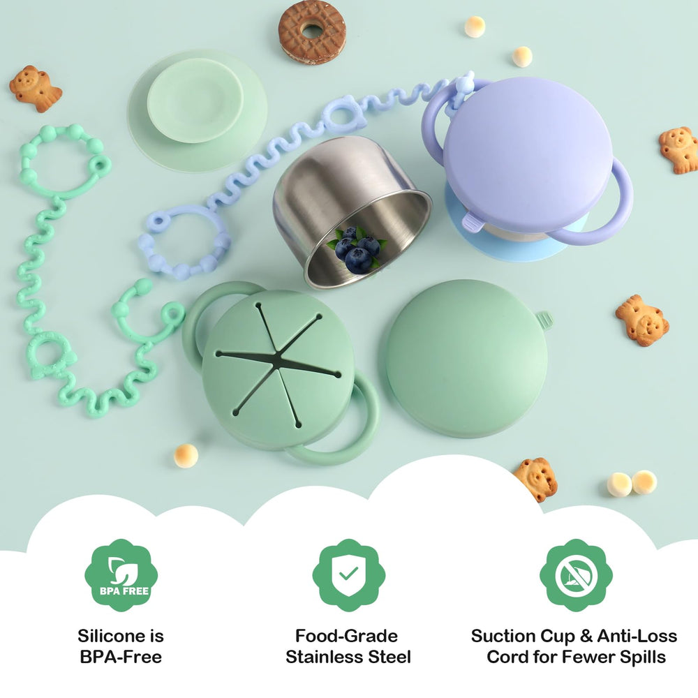Daximo snack cups with anti-loss rope keep cups together on outings.
