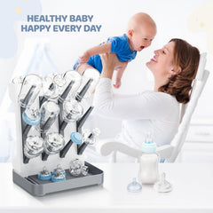 Dayacoco bottle drying rack vertical stand demonstrates compact footprint and airflow