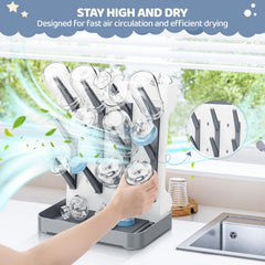 Dayacoco drying rack top trays illustrating organized bottle accessories