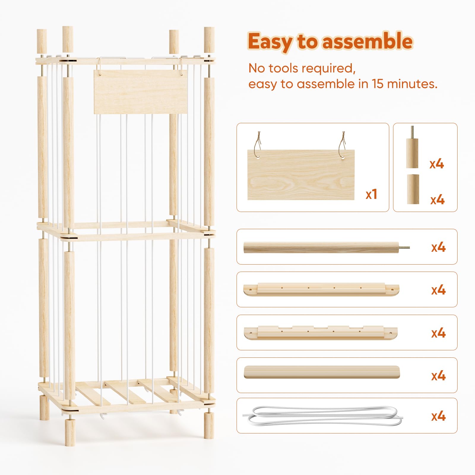 Dayacoco easy assembly with labeled boards for quick setup.