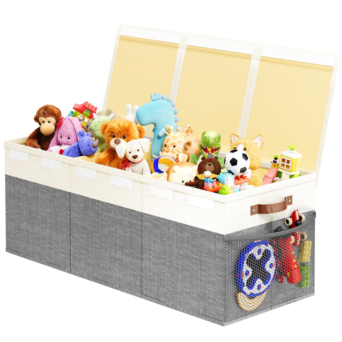 Dayacoco extra large toy box chest with lids, organized storage for playroom