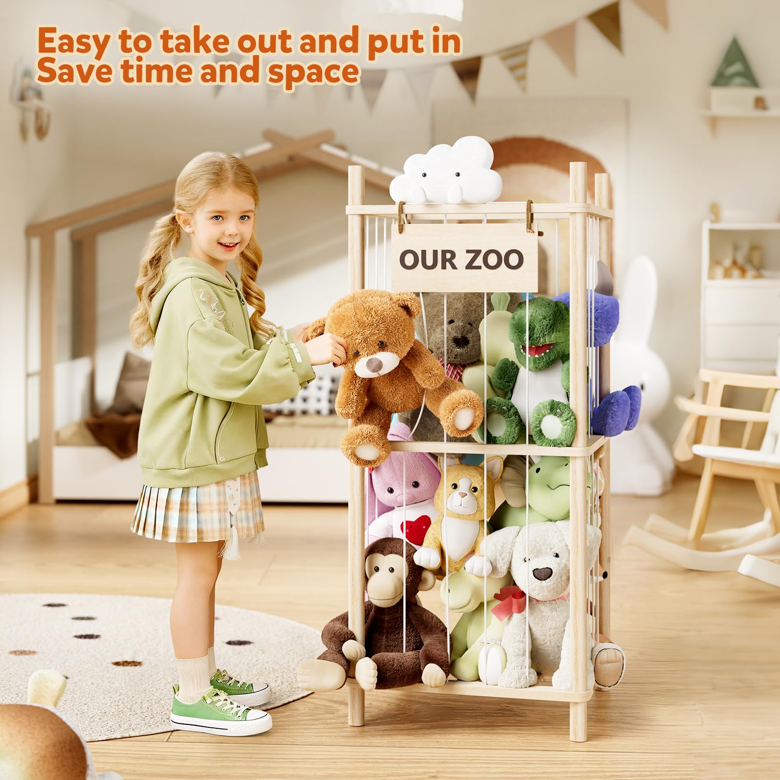 Dayacoco rounded corners ensure safe, child-friendly storage in nurseries or playrooms.