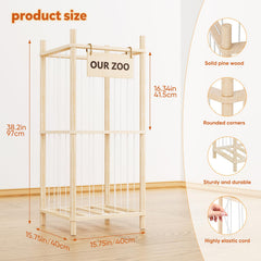 Dayacoco vertical storage design keeps plush toys neatly stacked and off the floor.