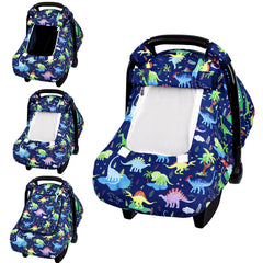 DAYEEBALL dinosaur car seat cover with soft fabric keeps baby cozy.