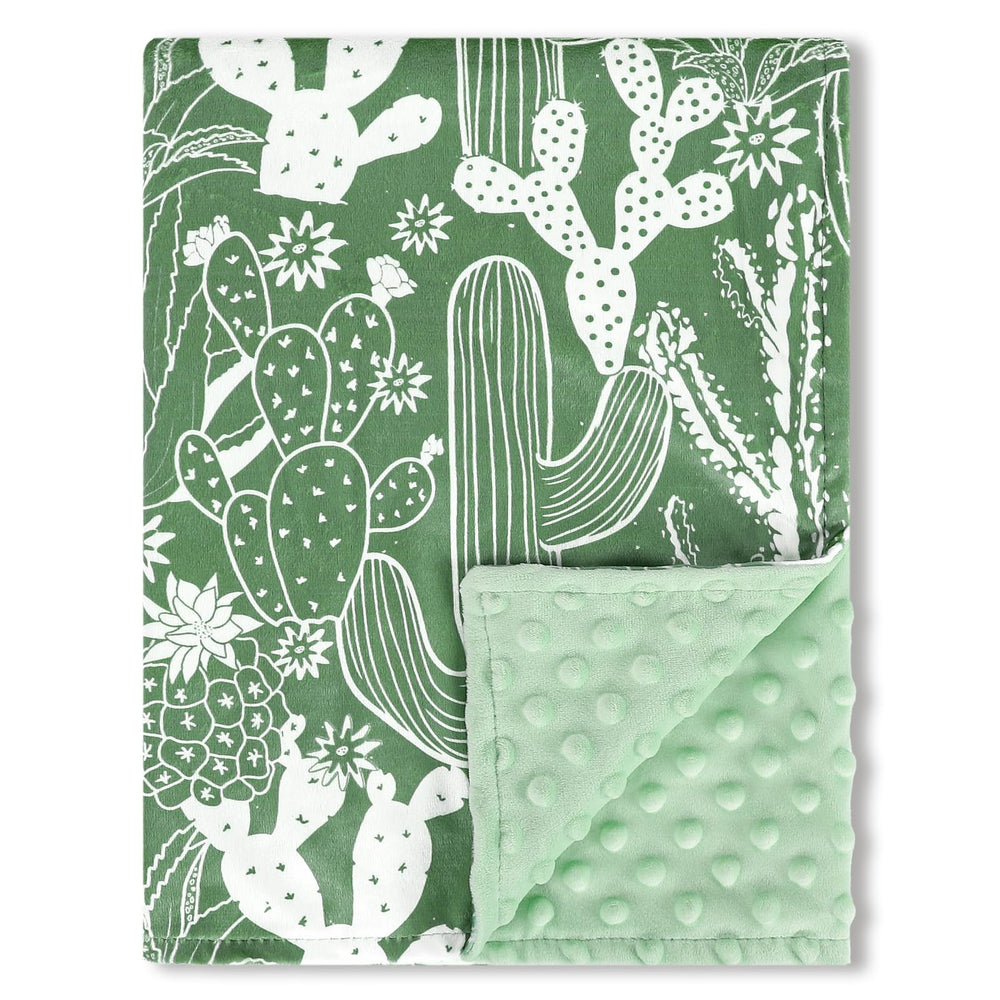 DAYEEBALL double-layer baby blanket with dotted backing for cozy crib snuggles and warmth.