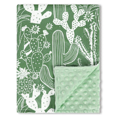 DAYEEBALL double-layer baby blanket with dotted backing for cozy crib snuggles and warmth.