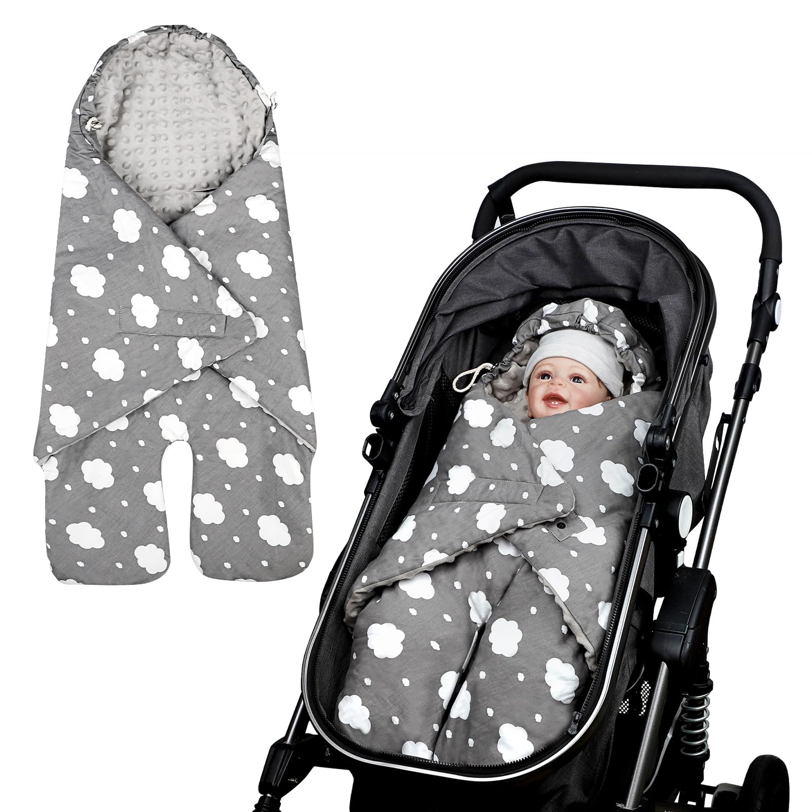 DAYEEBALL baby car seat blanket provides winter warmth for infants