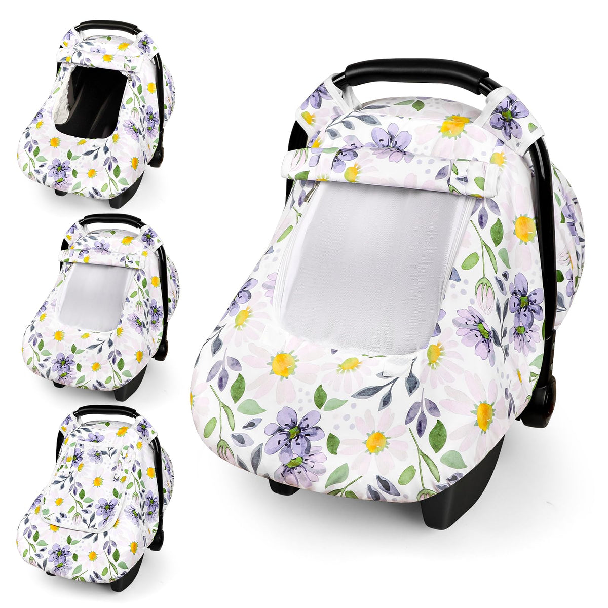 DAYEEBALL baby car seat cover with soft plush dots for cozy comfort