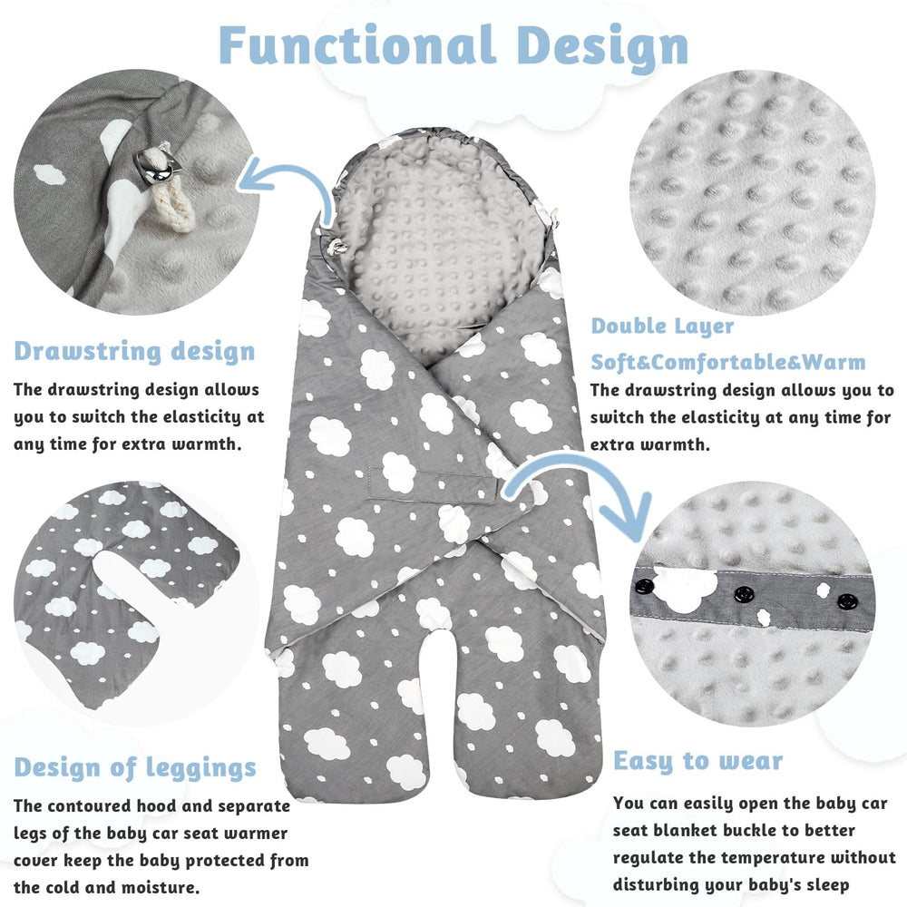 DAYEEBALL blanket fits 5-point and 3-point belts for universal use