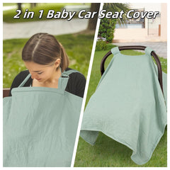 DAYEEBALL Breathable Muslin Car Seat Cover highlighting light fabric and comfort.