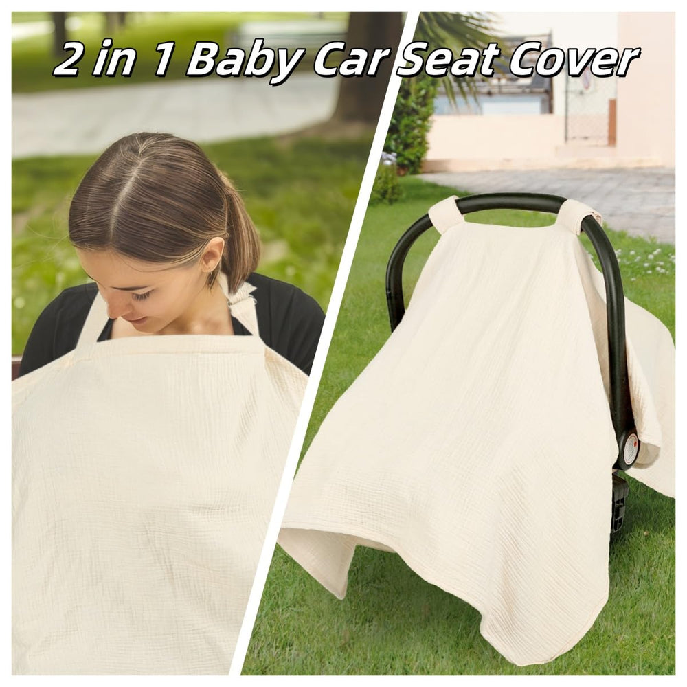 DAYEEBALL car-seat cover doubles as a nursing cover for discreet and comfortable feeding.