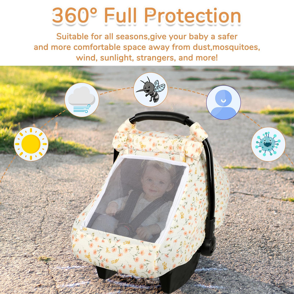 DAYEEBALL elastic bottom stabilizes the cover on most car seats.