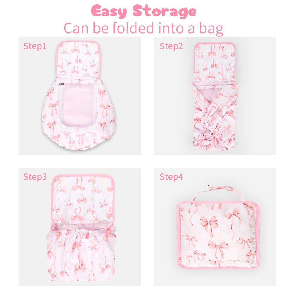 DAYEEBALL carry-handle stabilizers and snap buttons secure curtain during travel
