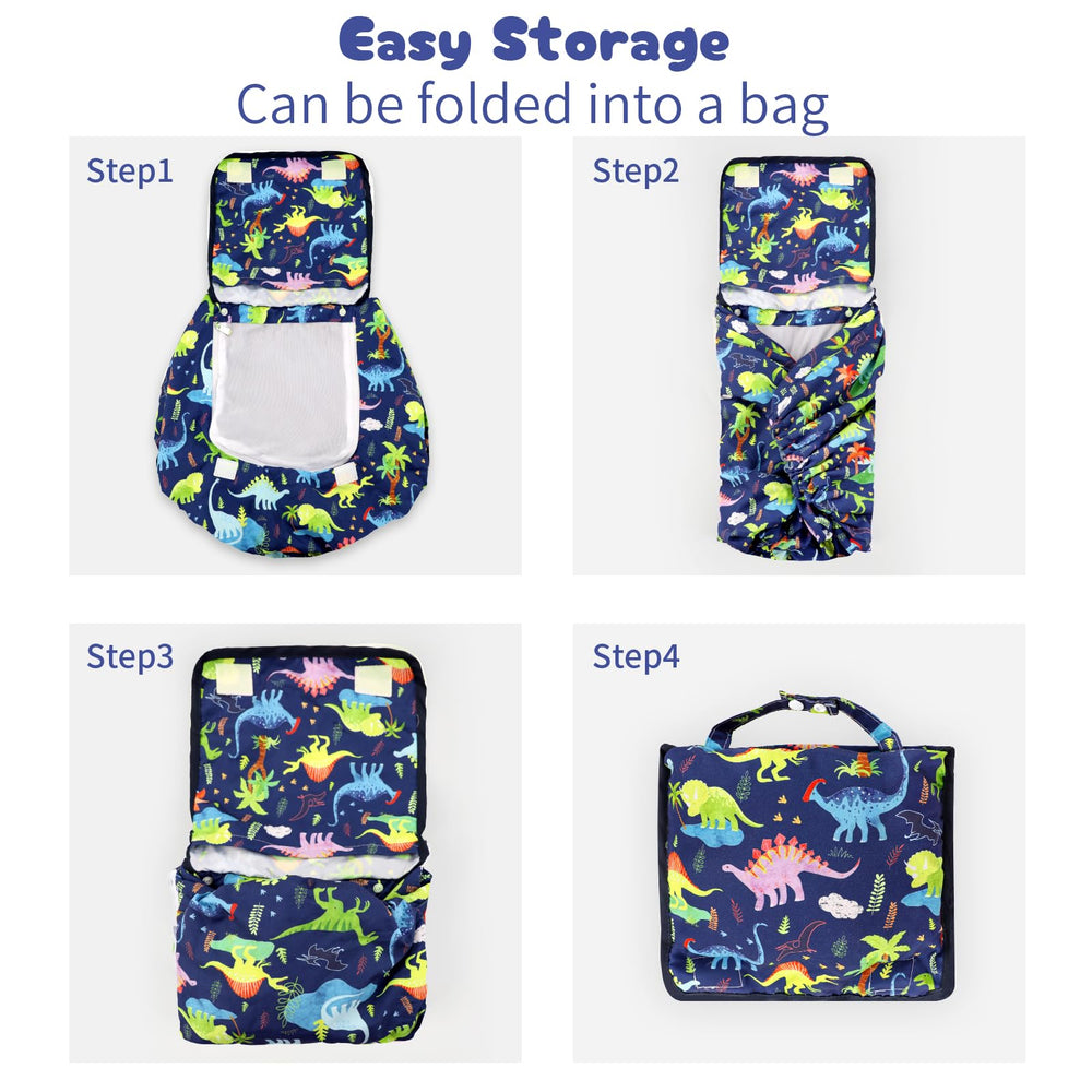 DAYEEBALL dinosaur car seat cover makes a practical shower gift.