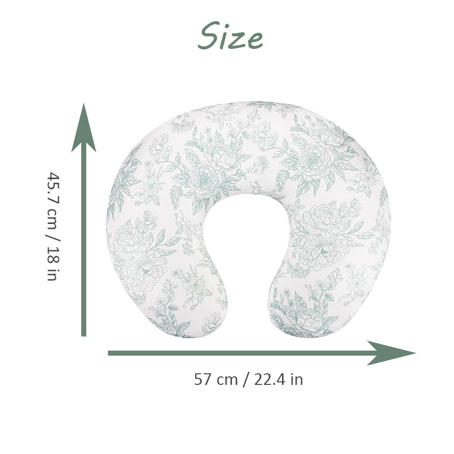 DAYEEBALL elastic fit nursing pillow cover adapts to curved pillows