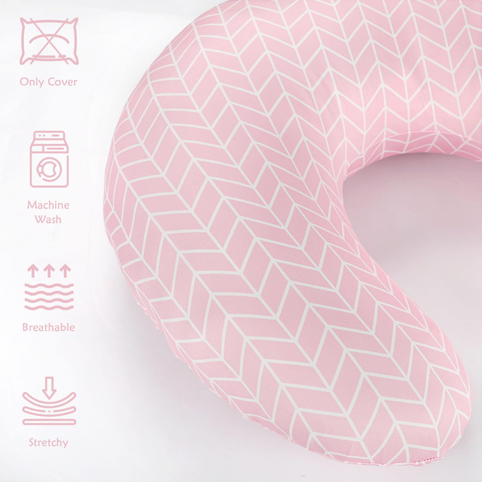 DAYEEBALL versatile cover fits most curved nursing pillows with stretch