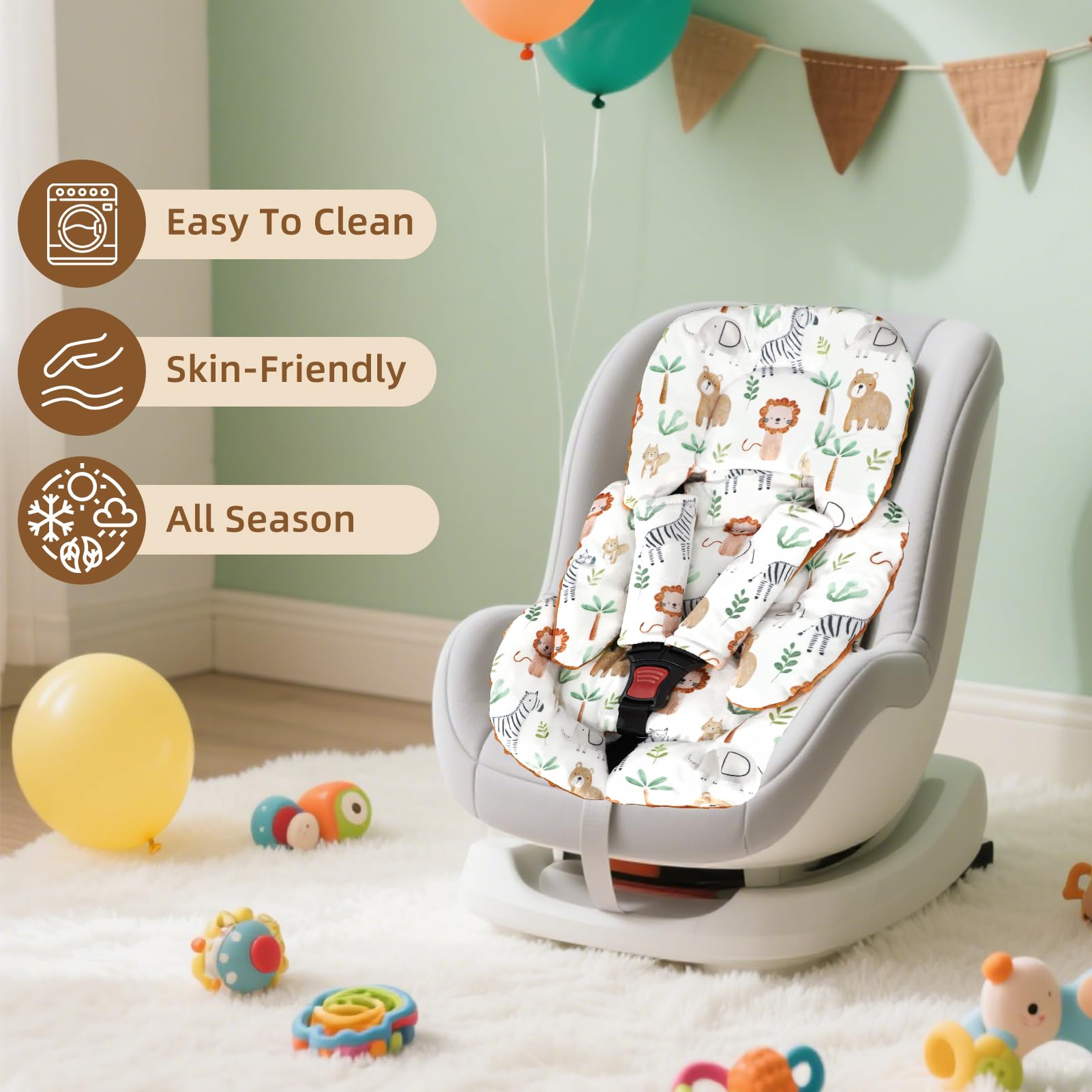 DAYEEBALL infant insert reversible design with plush fabric adds warmth and security