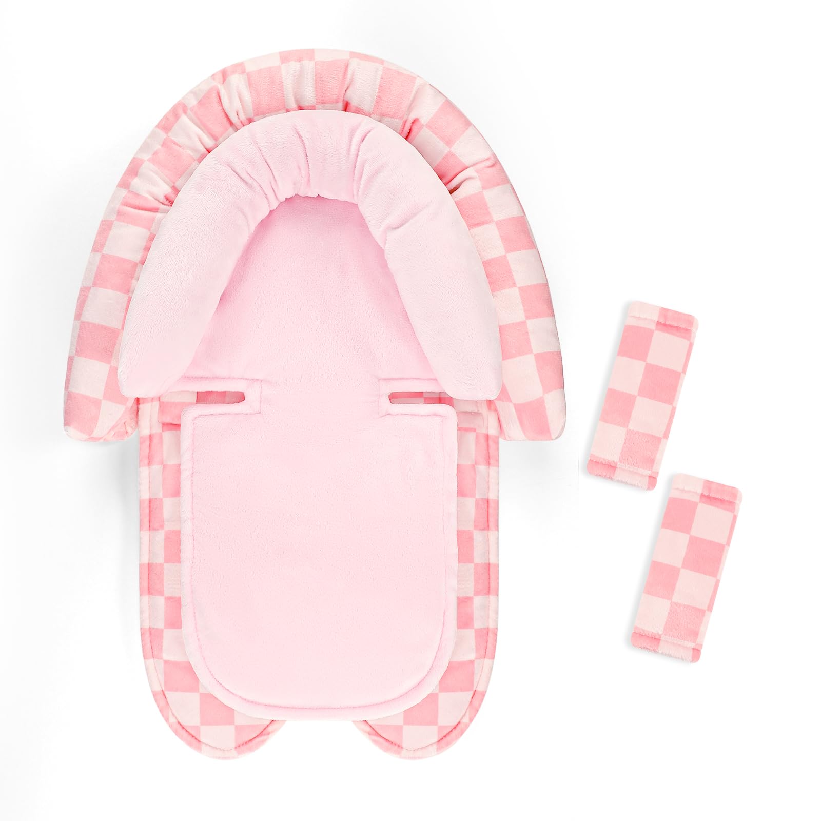 DAYEEBALL infant car seat insert with strap pads provides gentle head support for newborn comfort