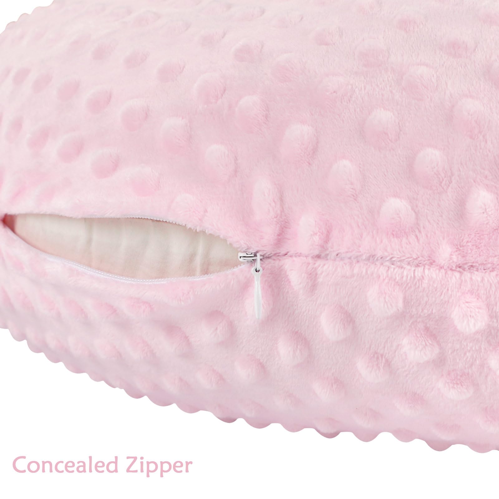 DAYEEBALL nursing pillow cover featuring a large zipper for easy changes